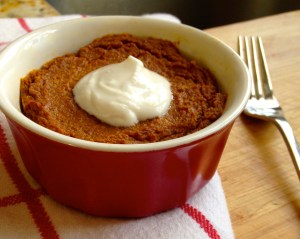 Creamy Pumpkin Pie for One