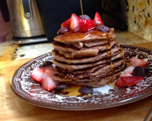 Chocolate PB2 Pancakes