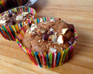 Almond Butter-Stuffed Banana Bread Muffins