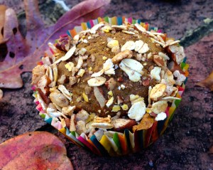 Pumpkin Muffins with Pecan Crumble