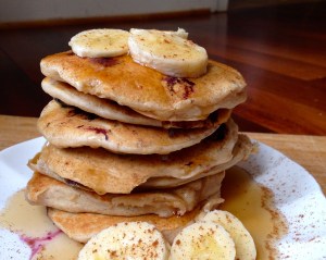 Greek Yogurt Blueberry Pancakes