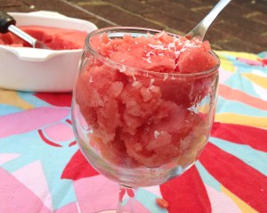 One Ingredient Watermelon Italian Ice