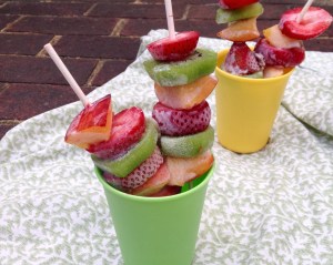 Summer Frozen Fruit Kabobs