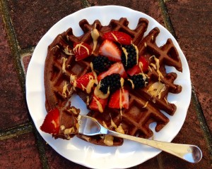 Peanut Butter Chocolate Belgian Waffle