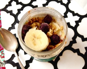 Overnight Oats in a Nut Butter Jar